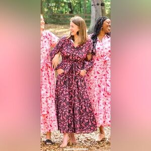 Victoria dunn secret garden collection folly maxi XS in chinoiserie print